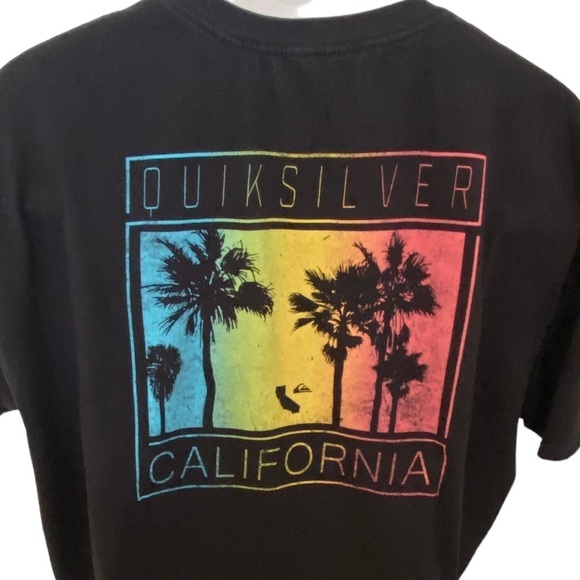 QUIKSILVER California Colorful Surf Tee Shirt Men XL Regular Fit - Picture 4 of 6